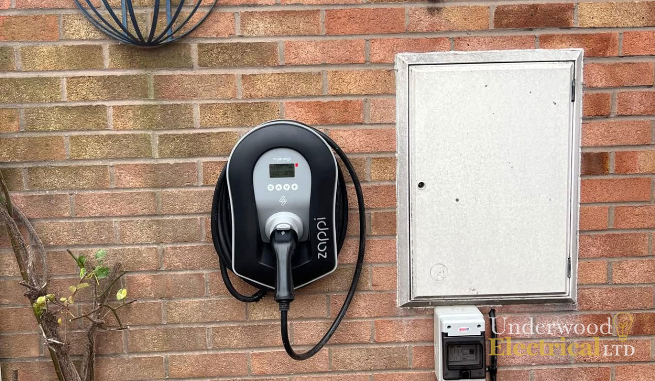 An EV chargepoint installation with dedicated electrical protection