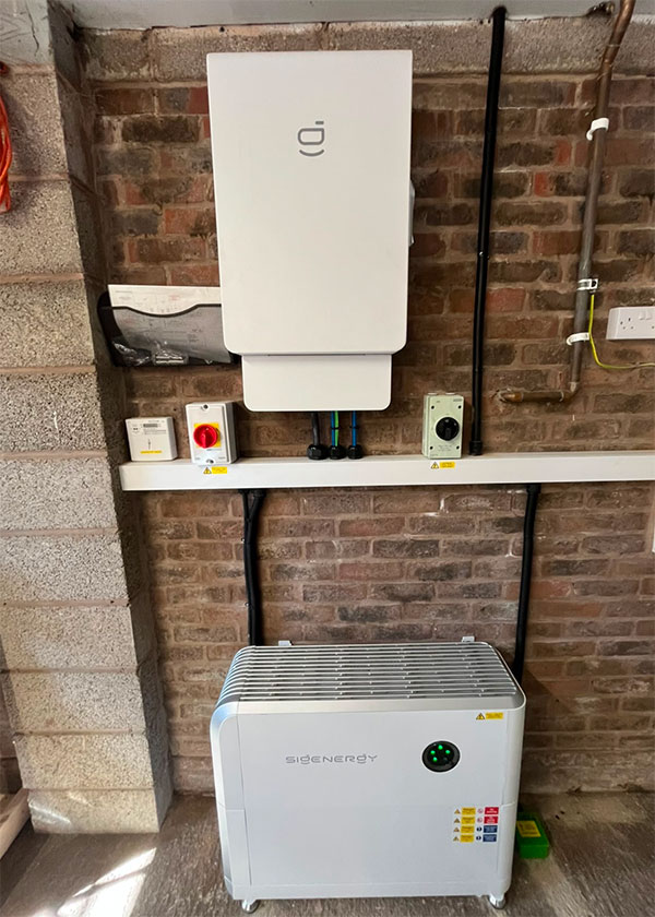 battery storage install by Underwood Electrical in Newcastle-under-Lyme area