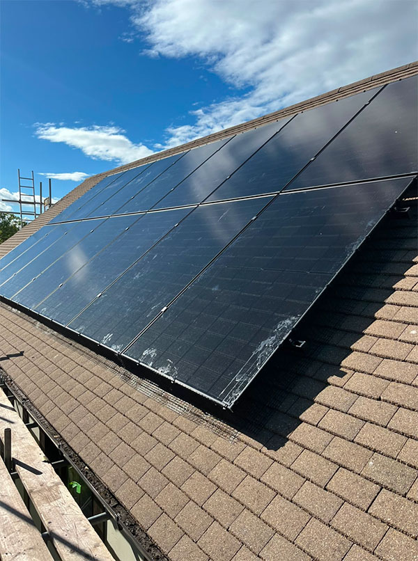 solar panel install by Underwood Electrical in Newcastle-under-Lyme area