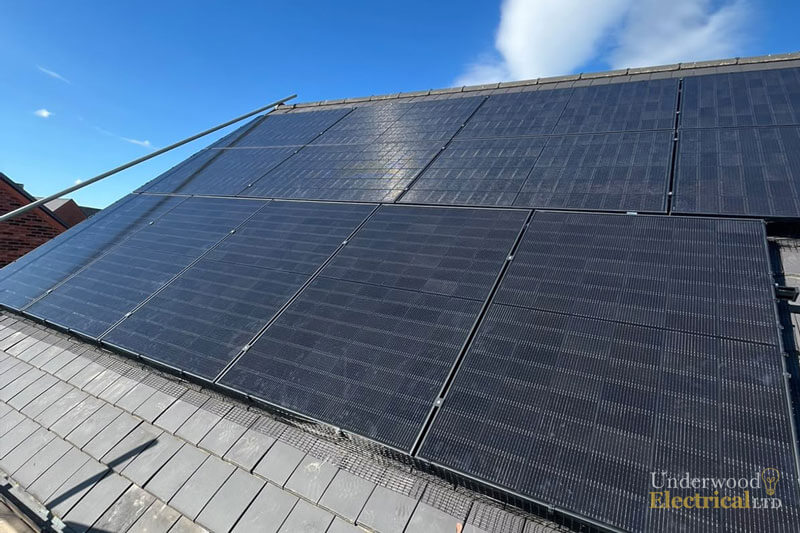 Solar panel installation by Underwood Electrical